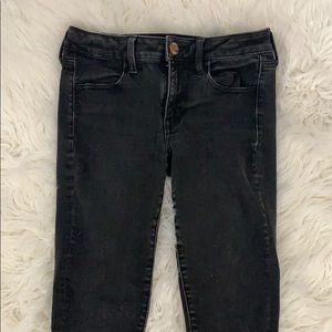 Black American Eagle Super stretch jeans.